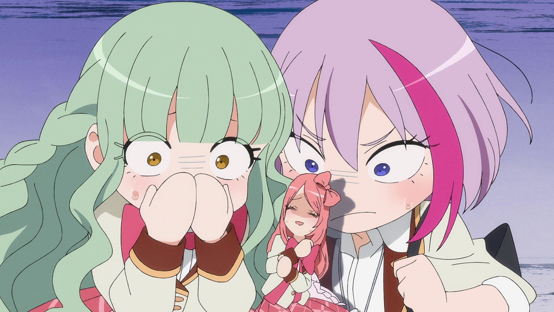 Cosplayers surprised to learn Amane's identity (Image via CloverWorks)